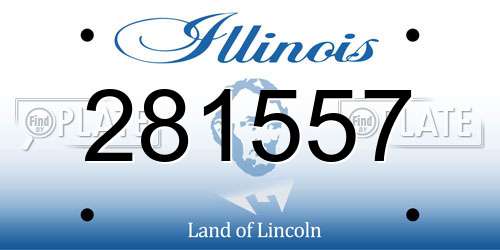 281557 Illinois License Plate