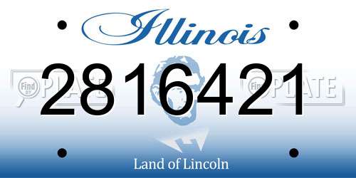 2816421 Illinois License Plate
