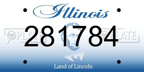 281784 Illinois License Plate