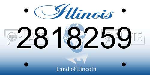 2818259 Illinois License Plate