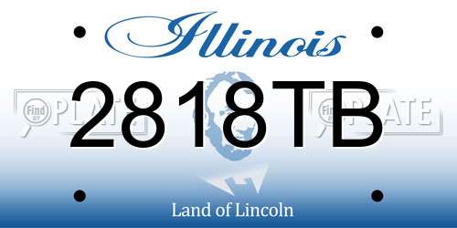 2818TB Illinois License Plate