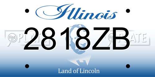 2818ZB Illinois License Plate