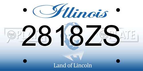 2818ZS Illinois License Plate