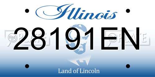 28191EN Illinois License Plate