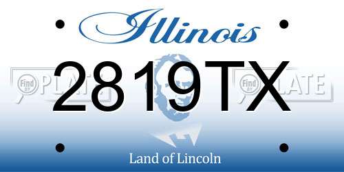 2819TX Illinois License Plate