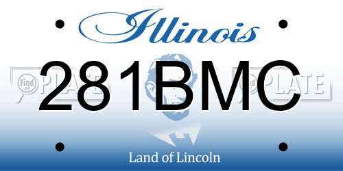 281BMC Illinois License Plate