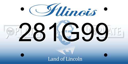 281G99 Illinois License Plate