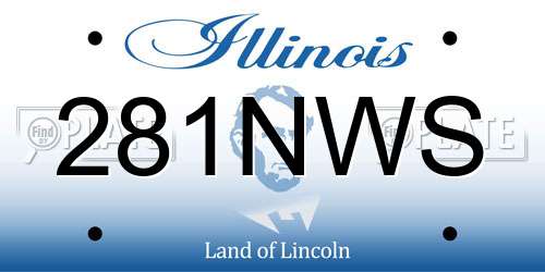 281NWS Illinois License Plate
