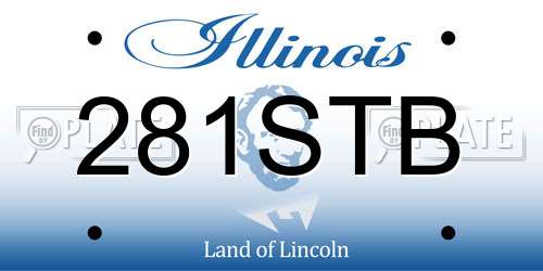281STB Illinois License Plate