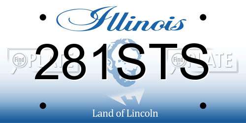 281STS Illinois License Plate