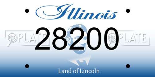 28200 Illinois License Plate