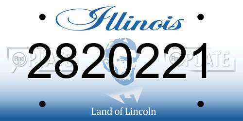 2820221 Illinois License Plate