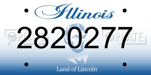 2820277 Illinois License Plate