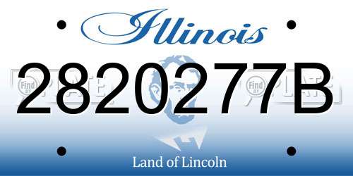 2820277B Illinois License Plate
