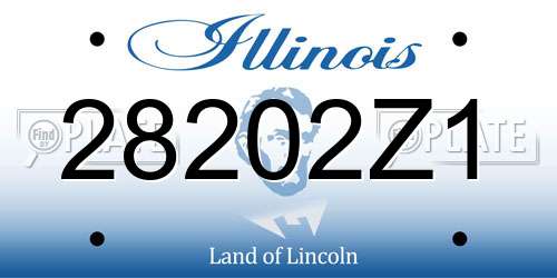 28202Z1 Illinois License Plate