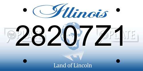 28207Z1 Illinois License Plate
