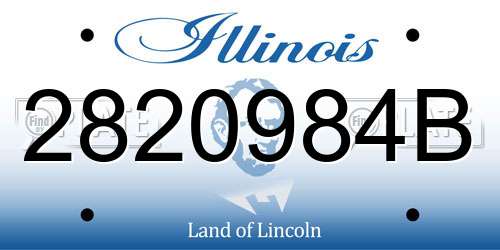 2820984B Illinois License Plate