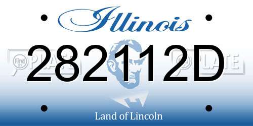 282112D Illinois License Plate