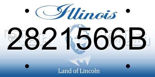 2821566B Illinois License Plate