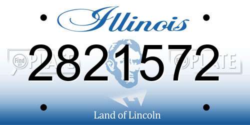 2821572 Illinois License Plate
