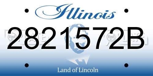 2821572B Illinois License Plate
