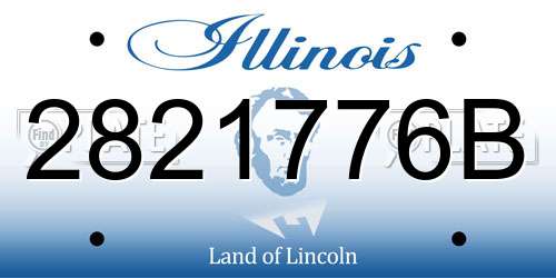 2821776B Illinois License Plate