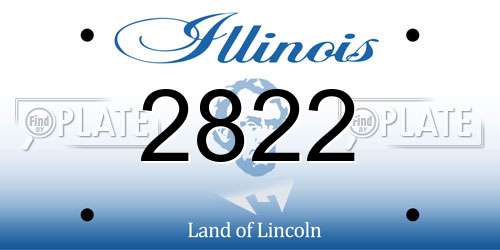 2822 Illinois License Plate