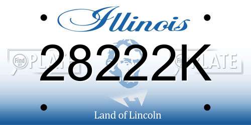 28222K Illinois License Plate