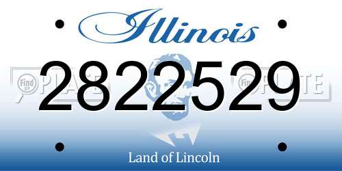 2822529 Illinois License Plate