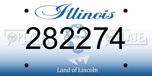 282274 Illinois License Plate