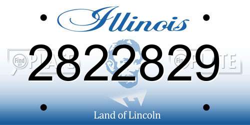 2822829 Illinois License Plate