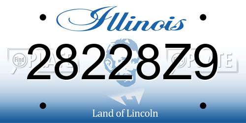 28228Z9 Illinois License Plate