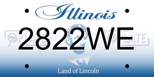 2822WE Illinois License Plate