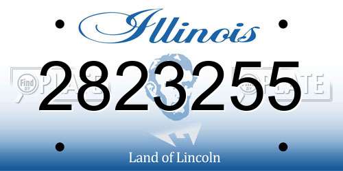 2823255 Illinois License Plate