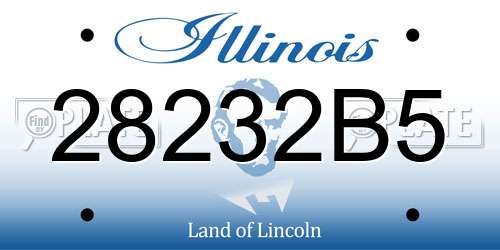 28232B5 Illinois License Plate