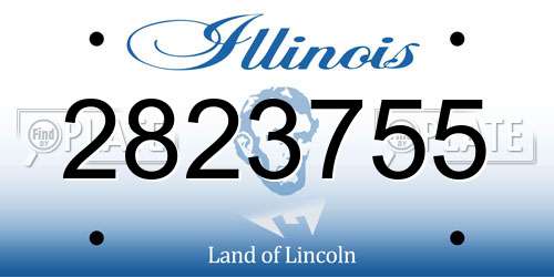 2823755 Illinois License Plate