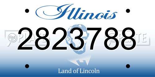 2823788 Illinois License Plate