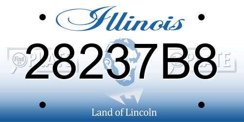 28237B8 Illinois License Plate