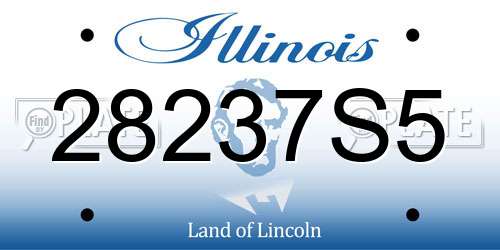 28237S5 Illinois License Plate