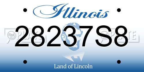 28237S8 Illinois License Plate