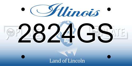 2824GS Illinois License Plate