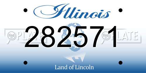 282571 Illinois License Plate