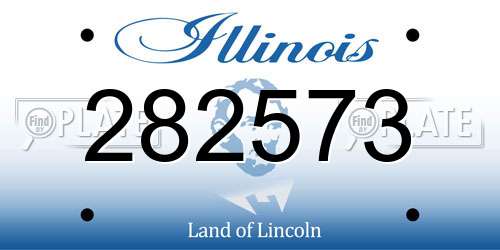 282573 Illinois License Plate
