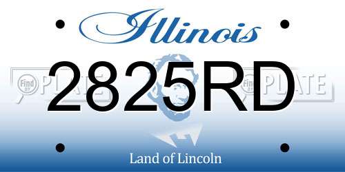 2825RD Illinois License Plate