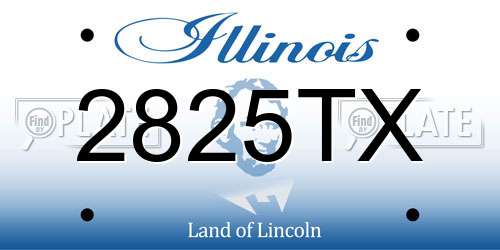 2825TX Illinois License Plate