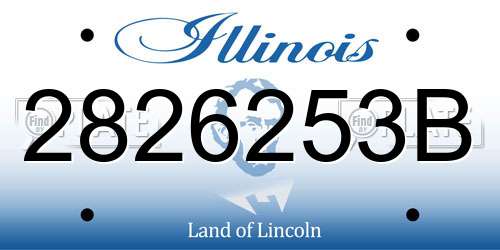 2826253B Illinois License Plate