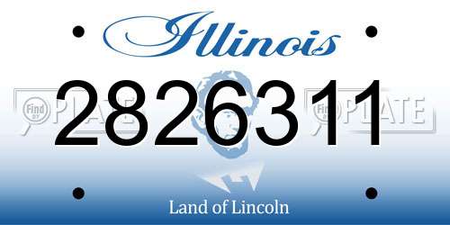 2826311 Illinois License Plate