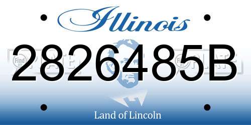 2826485B Illinois License Plate