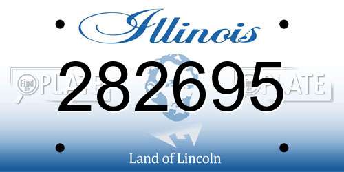 282695 Illinois License Plate