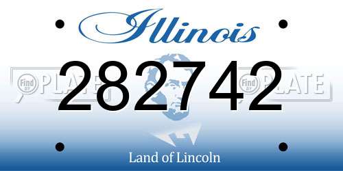 282742 Illinois License Plate